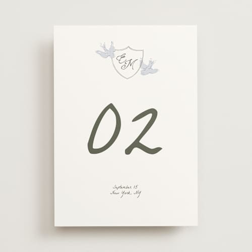 This is a cloud table numbers with standard by Helena Vitto called birds of paradise printing on doublethick in standard