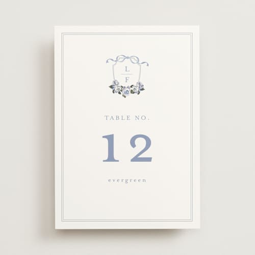 This is a french table numbers with standard by Design Lotus called be with you printing on doublethick in standard