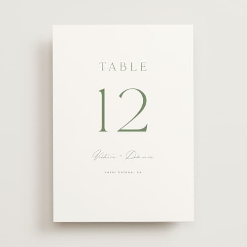 This is a clover table numbers with standard by Kelly Schmidt called victoria printing on doublethick in standard