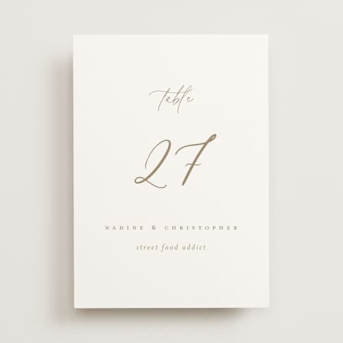 This is a pearl table numbers with standard by chocomocacino called spiku printing on doublethick in standard