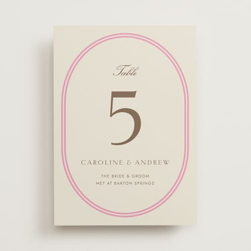 This is a fragola table numbers with standard by Megan Davis called bocce printing on doublethick in standard