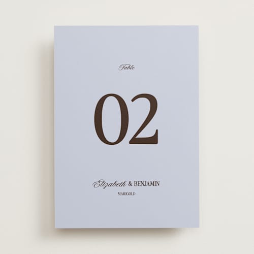 This is a blues table numbers with standard by Helena Vitto called the eternal printing on doublethick in standard