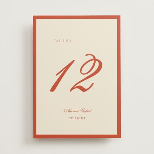 This is a cherry table numbers with standard by Ani Somi called borders printing on doublethick in standard