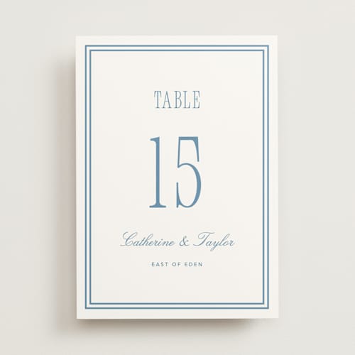 This is a ocean table numbers with standard by Kelly Schmidt called formal minimalist printing on doublethick in standard