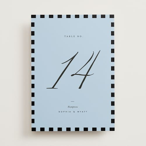 This is a sky table numbers with standard by Blustery August called tarte tatin printing on doublethick in standard