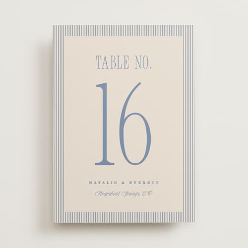 This is a baltic table numbers with standard by Pixel and Hank called linea printing on doublethick in standard