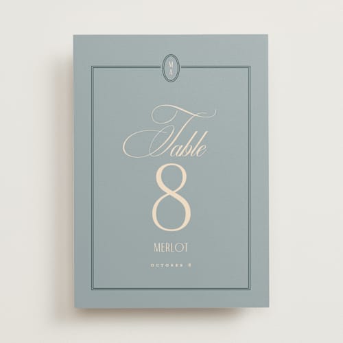 This is a ocean table numbers with standard by Owl and Toad called sophisticate printing on doublethick in standard