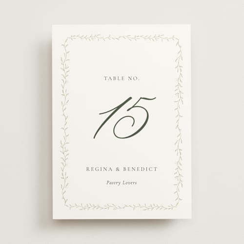 This is a ivy table numbers with standard by chocomocacino called cramique printing on doublethick in standard