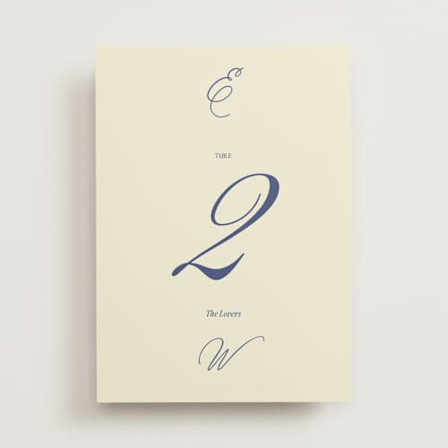 This is a celeste table numbers with standard by Helena Vitto called elizabeth printing on doublethick in standard