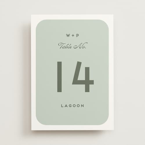 This is a garden table numbers with standard by Snow and Ivy called penumbra printing on doublethick in standard