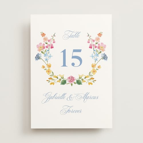 This is a meadow table numbers with standard by Petra Kern called everlasting romance printing on doublethick in standard