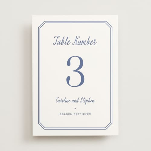 This is a blueberry table numbers with standard by Carolyn MacLaren called deluxe printing on doublethick in standard