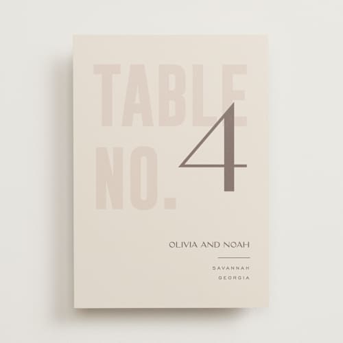 This is a blush table numbers with standard by Pixel and Hank called salted printing on doublethick in standard