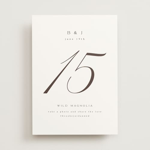 This is a tuxedo table numbers with standard by Orasie called side by side printing on doublethick in standard