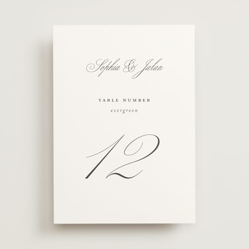 This is a classique table numbers with standard by Design Lotus called from this moment on printing on doublethick in standard
