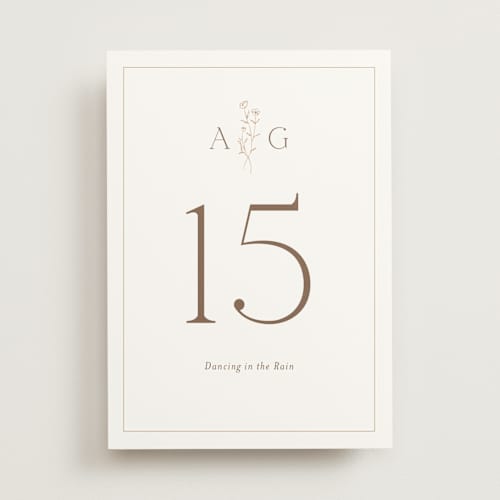 This is a chiffon table numbers with standard by chocomocacino called kouignette printing on doublethick in standard