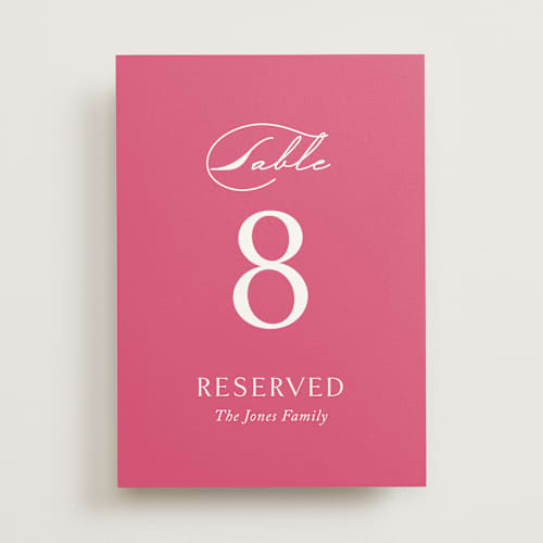 This is a carnation table numbers with standard by Jennifer Postorino called everlasting printing on doublethick in standard