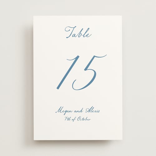 This is a neptune table numbers with standard by Cass Loh called handwritten printing on doublethick in standard