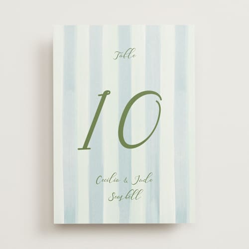 This is a celeste table numbers with standard by Pati Cascino called alento printing on doublethick in standard