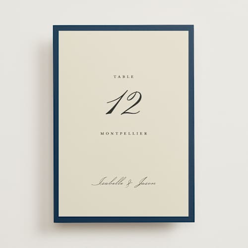 This is a indigo table numbers with standard by flvx studio called merivale printing on doublethick in standard