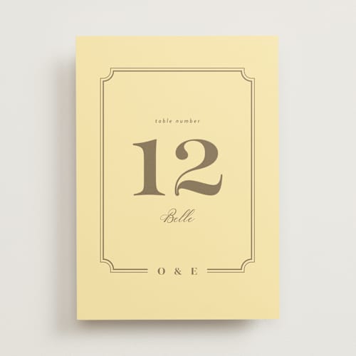 This is a mimosa table numbers with standard by Leah Bisch called enchanted rose from disney's beauty & the beast printing on doublethick in standard