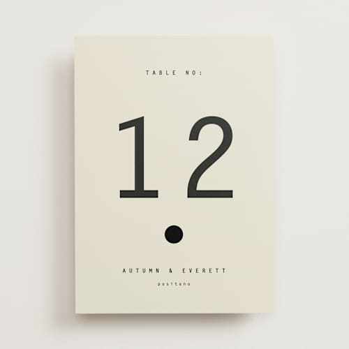 This is a vanilla table numbers with standard by Blustery August called nonnette printing on doublethick in standard