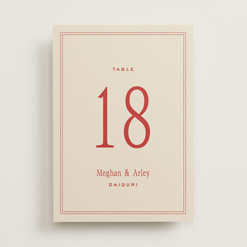 This is a cherry table numbers with standard by Ellen Schlegelmilch called cherry printing on doublethick in standard