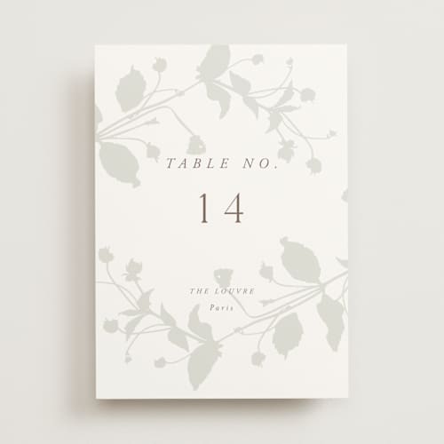 This is a fawn table numbers with standard by AK Graphics called autumnal printing on doublethick in standard