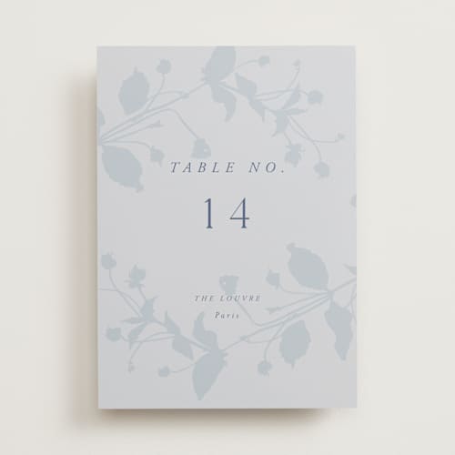 This is a blueberry table numbers with standard by AK Graphics called autumnal printing on doublethick in standard