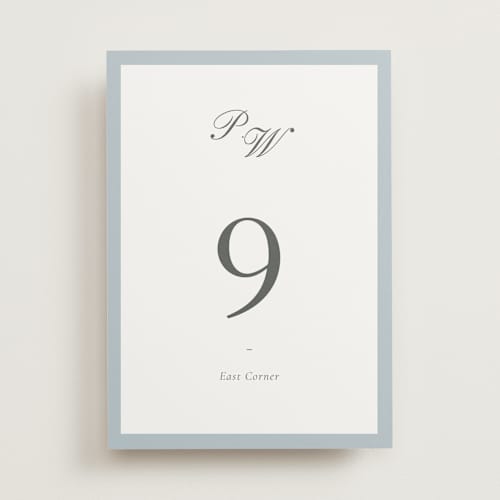 This is a sky table numbers with standard by Sara Hicks Malone called briland printing on doublethick in standard