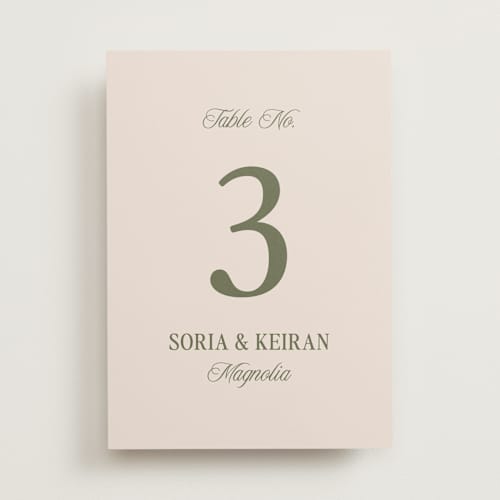 This is a meadow table numbers with standard by Melanie Kosuge called soria printing on doublethick in standard