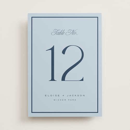 This is a hydrangea table numbers with standard by Laura Hankins called galleria printing on doublethick in standard
