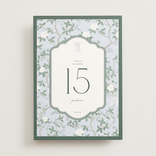 This is a garden table numbers with standard by Jenna Holcomb called chinoiserie printing on doublethick in standard