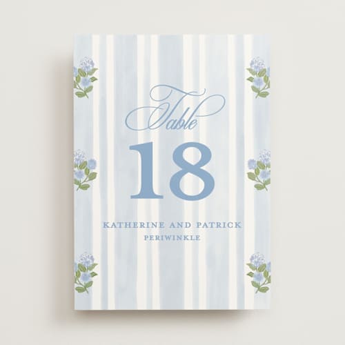 This is a ocean table numbers with standard by Creo Study called coastal crest printing on doublethick in standard