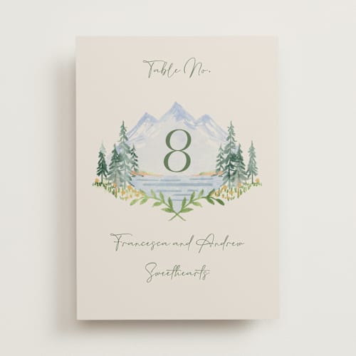 This is a summer table numbers with standard by Petra Kern called miniature mountainscape printing on doublethick in standard