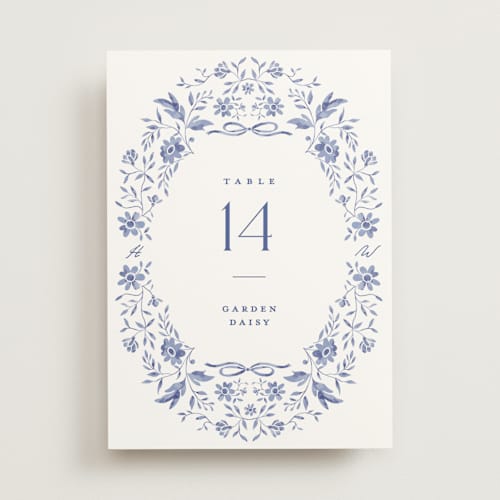 This is a willow table numbers with standard by Susan Zinader called daisy toile printing on doublethick in standard