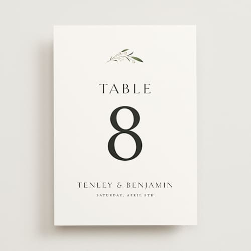 This is a cotton table numbers with standard by Jennifer Postorino called gentle whisper printing on doublethick in standard