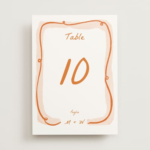 This is a flame table numbers with standard by Pati Cascino called giardino printing on doublethick in standard
