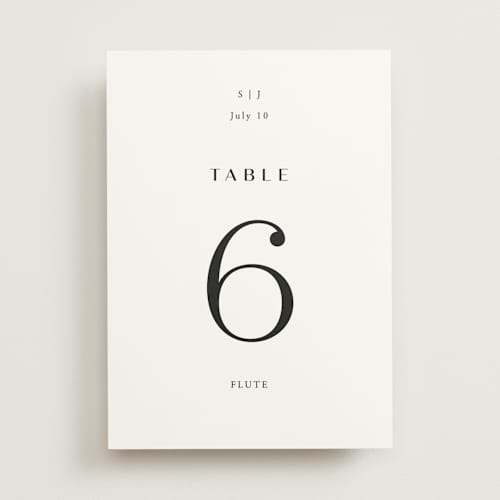 This is a diamond table numbers with standard by Annie Shapiro called arguello printing on doublethick in standard