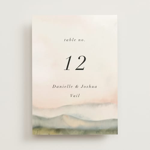 This is a forest table numbers with standard by Petra Kern called every single dawn with you printing on doublethick in standard