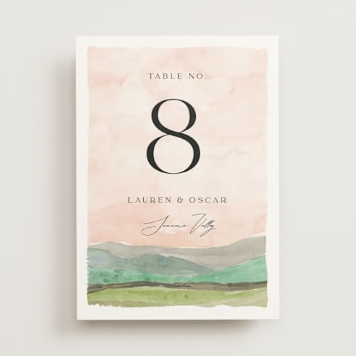 This is a northern table numbers with standard by Pixel and Hank called countryside printing on doublethick in standard