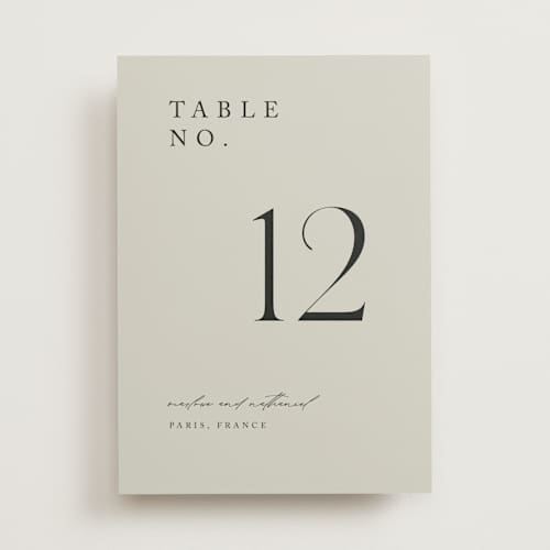 This is a spring table numbers with standard by Kelly Schmidt called astoria printing on doublethick in standard