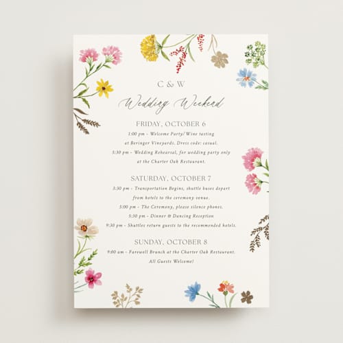 This is a garden ceremony reception essentials with foil pressed by Yaling Hou Suzuki called bright garden printing on signature in standard