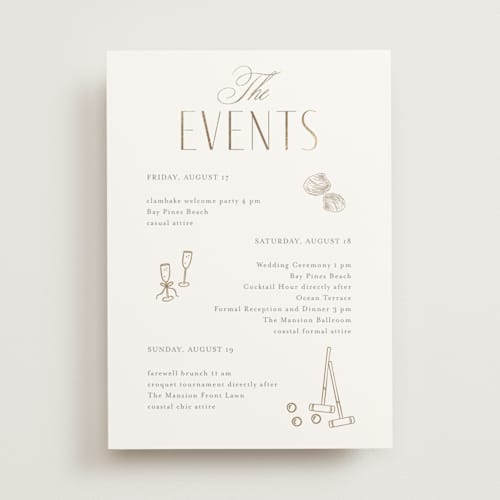 This is a fog ceremony reception essentials with foil pressed by Ashlee Townsend called monatuk printing on signature in standard