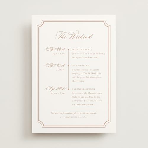 This is a dusty pink ceremony reception essentials with standard by Jennifer Postorino called avery printing on signature in 5x7