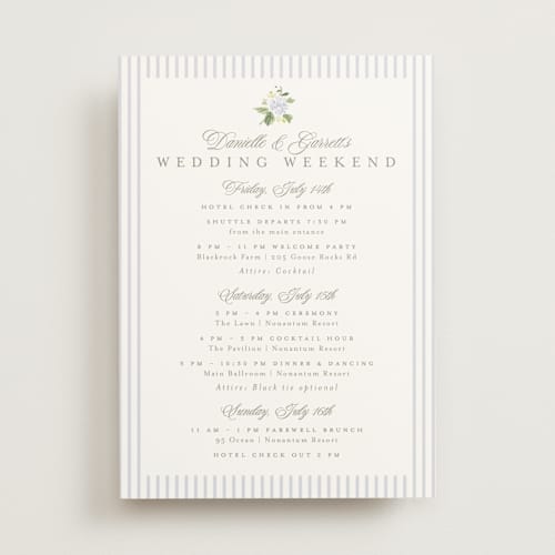 This is a sky ceremony reception essentials with standard by Everett Paper Goods called ocean point printing on signature in standard