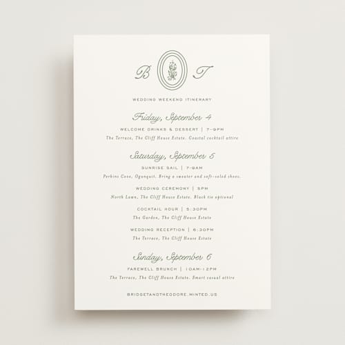 This is a leaf ceremony reception essentials with standard by Kate Ahn called court printing on signature in standard
