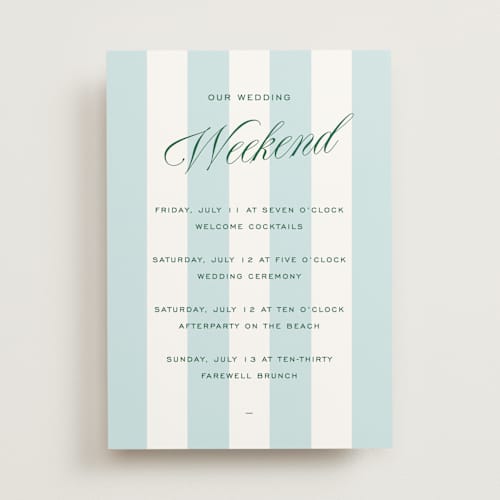 This is a low tide ceremony reception essentials with standard by Susan Zinader called palm stripes printing on signature in standard