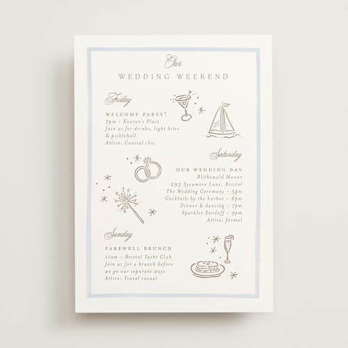 This is a aqua ceremony reception essentials with standard by Jennifer Wick called bristol printing on signature in standard