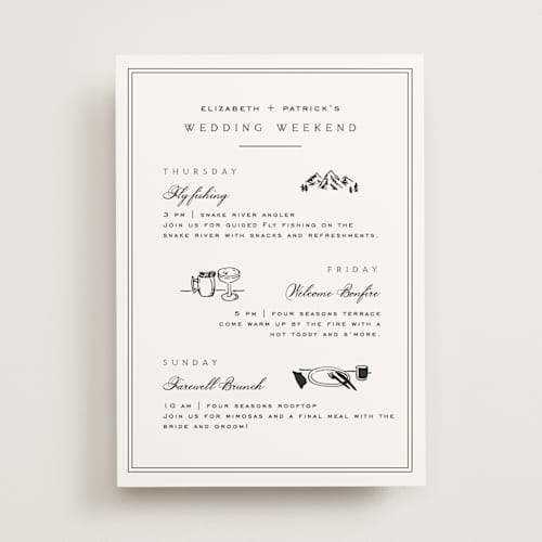 This is a linen ceremony reception essentials with standard by Amy Kross called aspen knoll printing on signature in standard